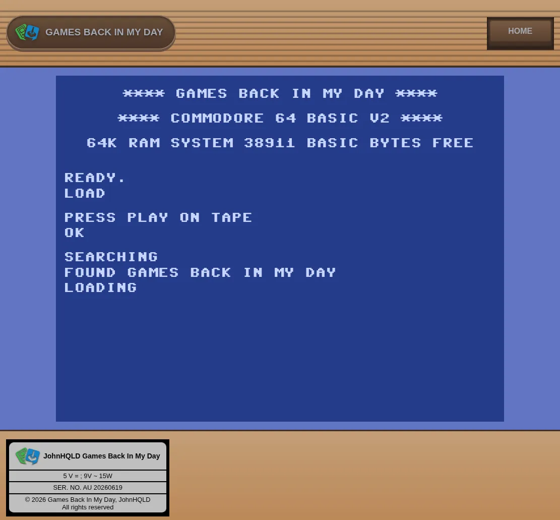 gamesbackinmyday.com under construction page